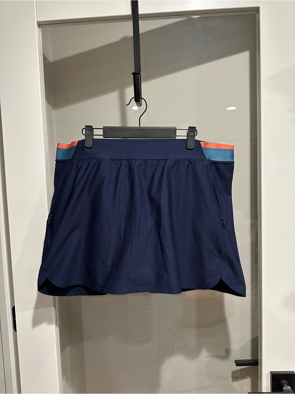 Under Armour Navy Athletic Skater Skirt with Coral and Teal Waistband